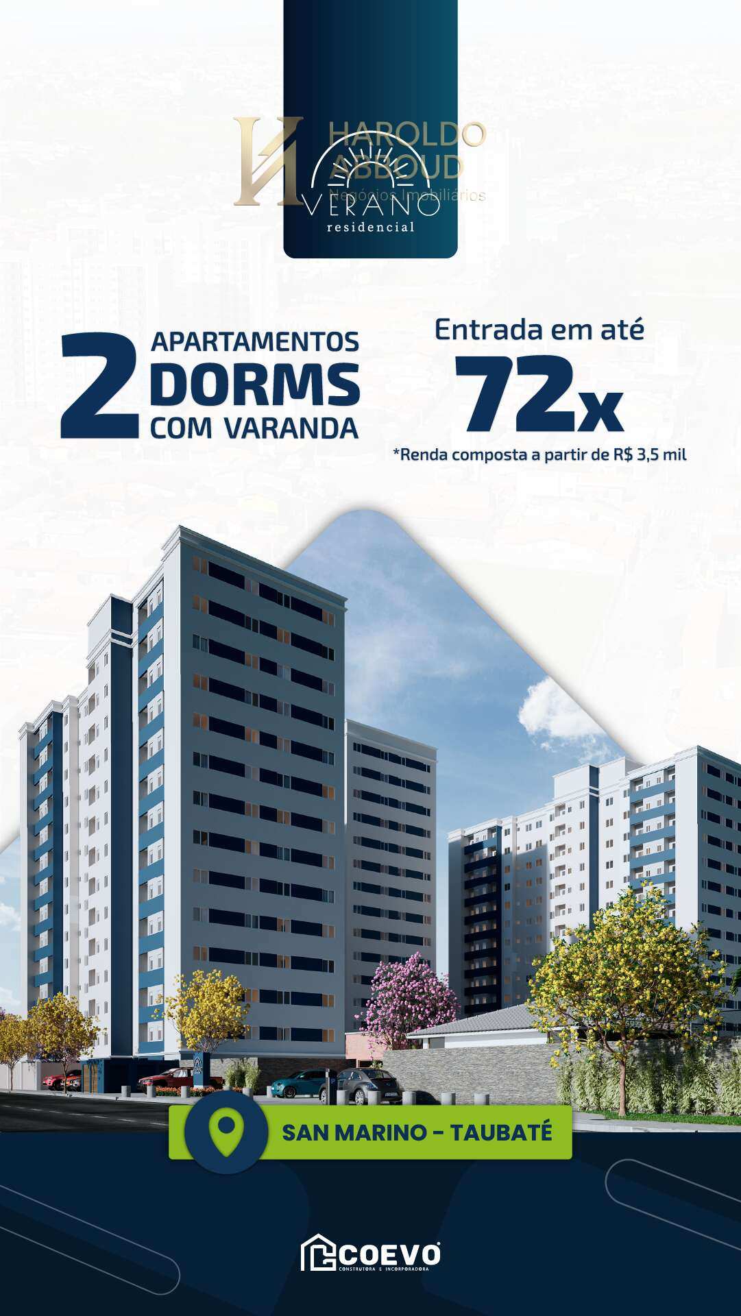 Apartamento à venda com 2 quartos, 45m² - Chácara São Manoel,Taubaté