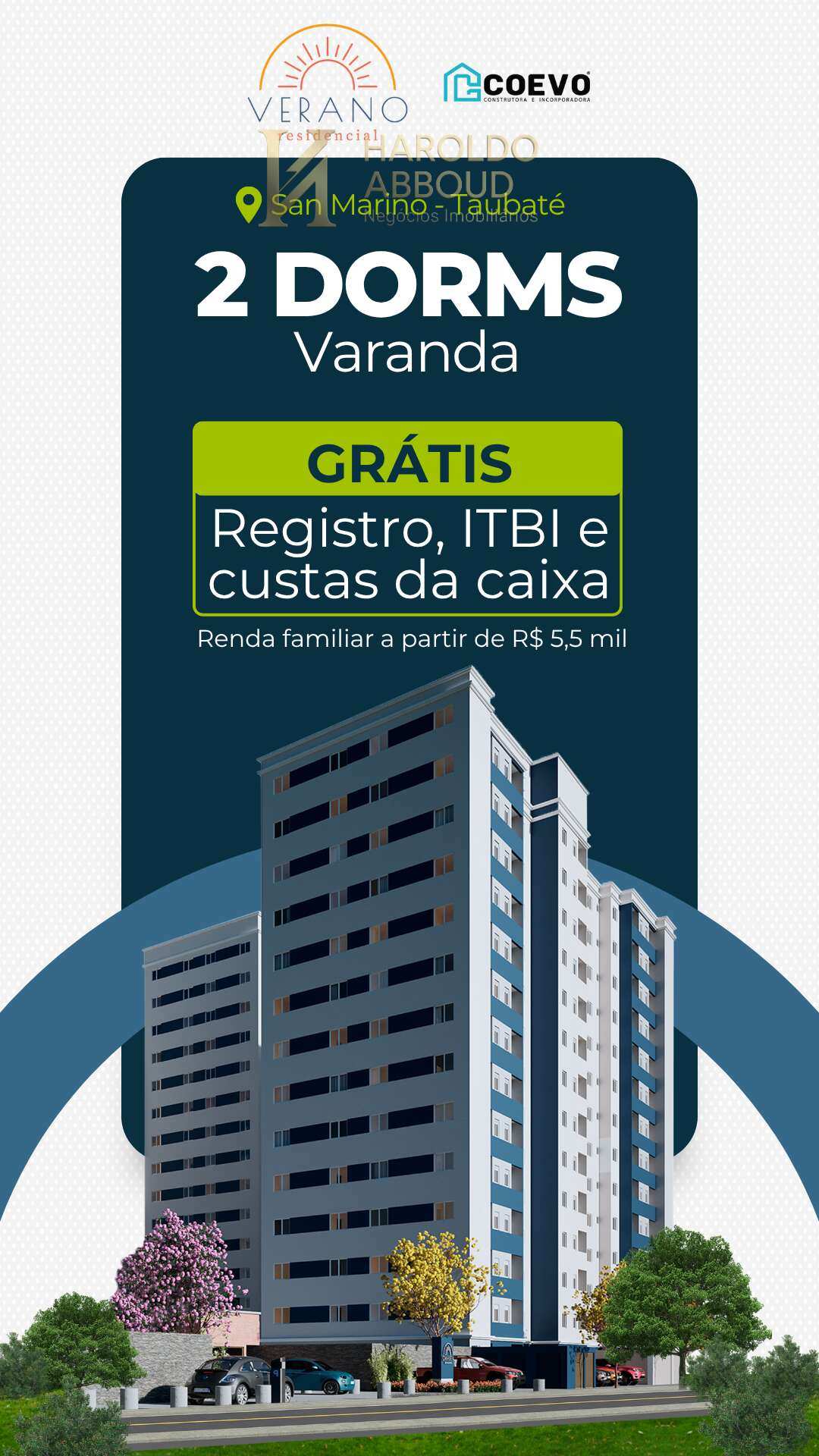 Apartamento à venda com 2 quartos, 45m² - Chácara São Manoel,Taubaté